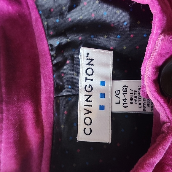 Covington Women's Magenta Fushia Velvet Button Down Jacket Large - Picture 2 of 13